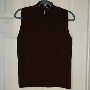 Good clothes brown sleeveless sweater Sz L